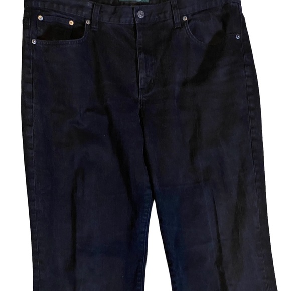 LRL Ralph Lauren Jeans Co Womens 16 Black Classic Bootcut High Waist Denim - Picture 5 of 7